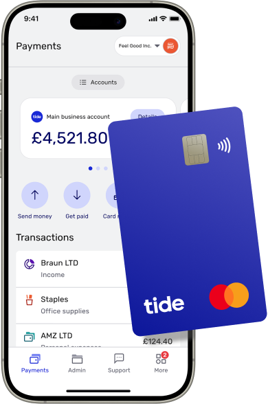 Tide business bank account offers £75 free for new users when you use the Tide referral code